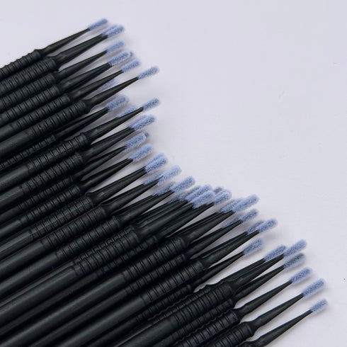 Black Short Tip Microbrushes compact tip for extra precision