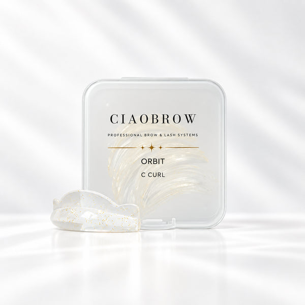 Ciaobrow Orbit C-Curl Korean lash lift shield case on white background