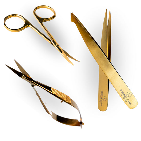 Duo Scissors & Tweezers Suzanne Egan Gold Tool Collection