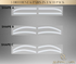 Eyebrow Precision Shape Guides/Stencil size chart
