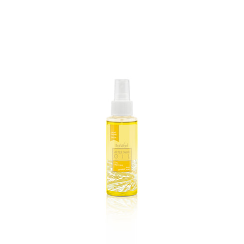 Italwax After-Wax Oil Lemon applied to skin