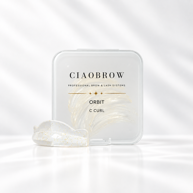 Ciaobrow Orbit C-Curl Korean lash lift shield case on white background