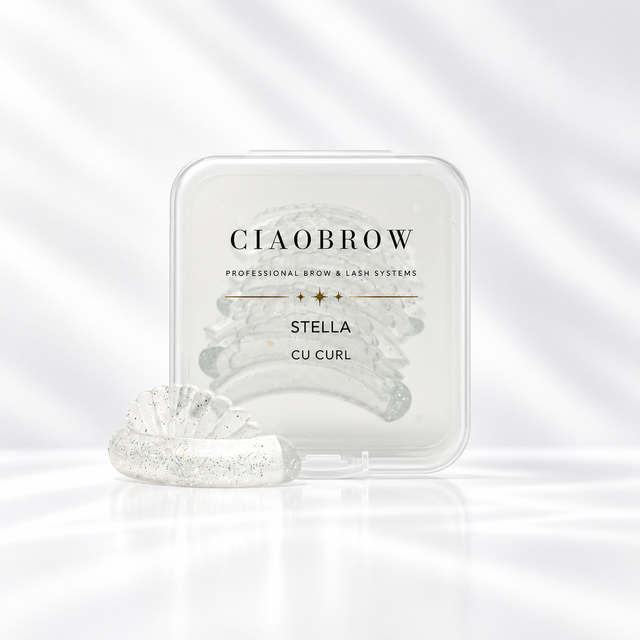 Ciaobrow Stella CU-Curl Korean lash lift shield case on white background