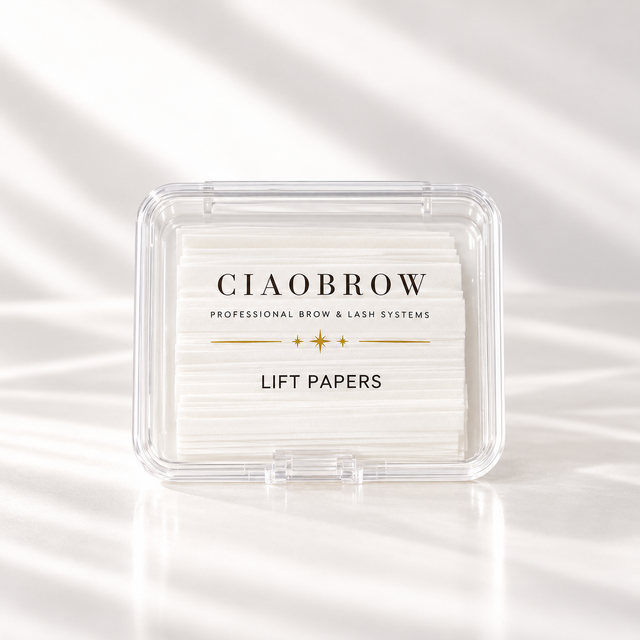 Ciaobrow Lift Papers professional lash lift compensator papers on white background